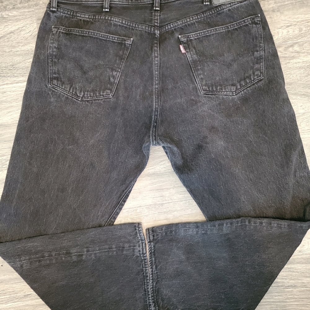 Levi's 501 Unisex  Jeans, Butterfly Fly, Black, 40x32 - Picture 4 of 8